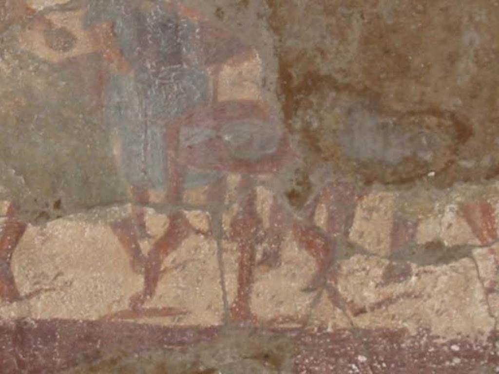VI.10.1 Pompeii. May 2003. Fresco on south wall of rear room showing detail of table.  
Photo courtesy of Nicolas Monteix.