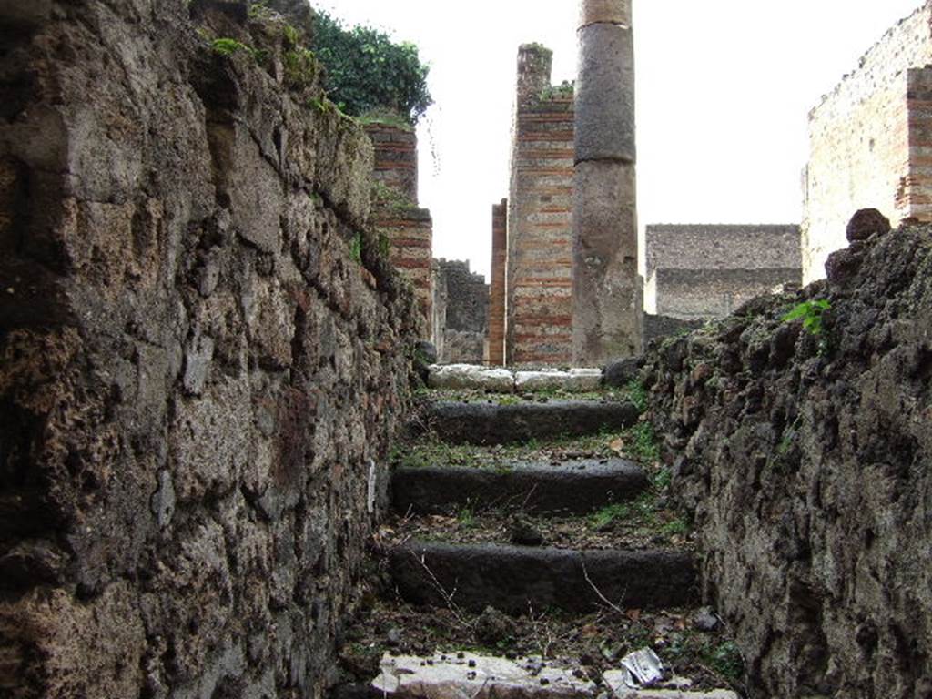 VI.10.17 Pompeii. December 2005. Steps up from entrance.
