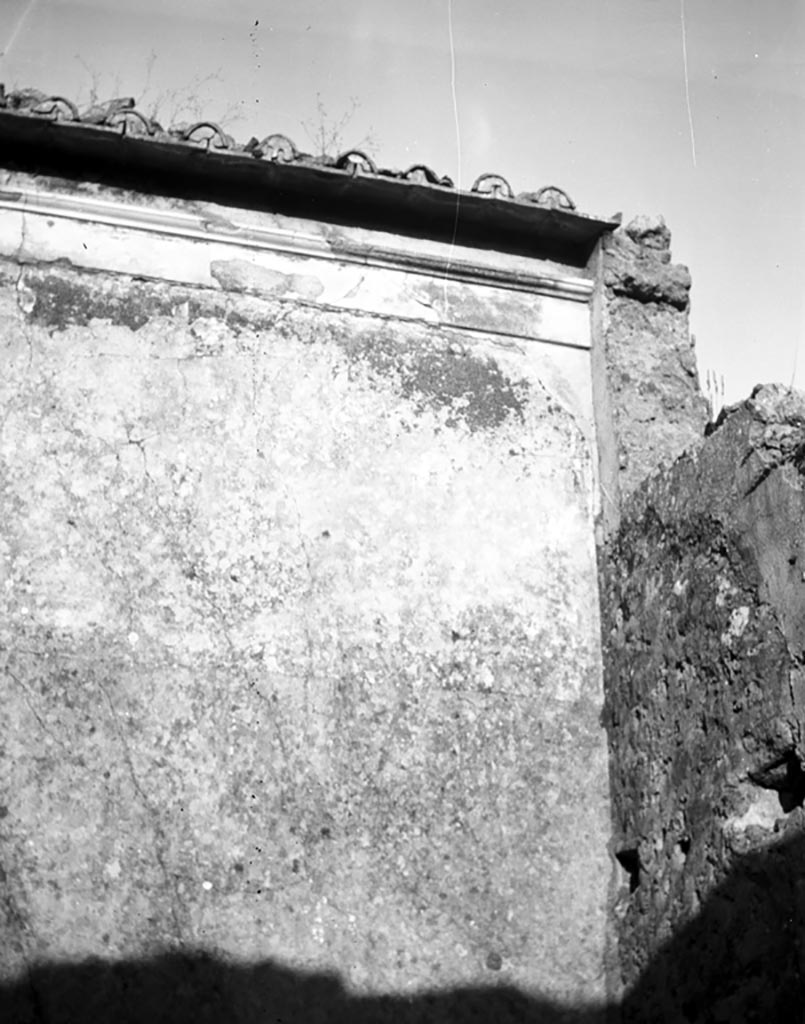 VI.11.4/17 Pompeii. W1495. Interior wall with remains of stucco cornice and painted plaster.
Photo by Tatiana Warscher. Photo © Deutsches Archäologisches Institut, Abteilung Rom, Arkiv.