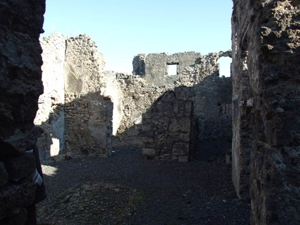 VI.11.8 Pompeii. December 2007. Looking across room 50 to rooms 54 and 53.