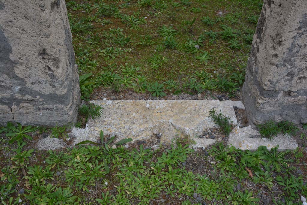 VI.11.9 Pompeii. October 2017. Room 6, doorway threshold.
Foto Annette Haug, ERC Grant 681269 DÉCOR