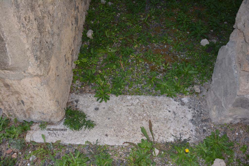 VI.11.9 Pompeii. October 2017. Room 8, threshold of doorway.
Foto Annette Haug, ERC Grant 681269 DÉCOR