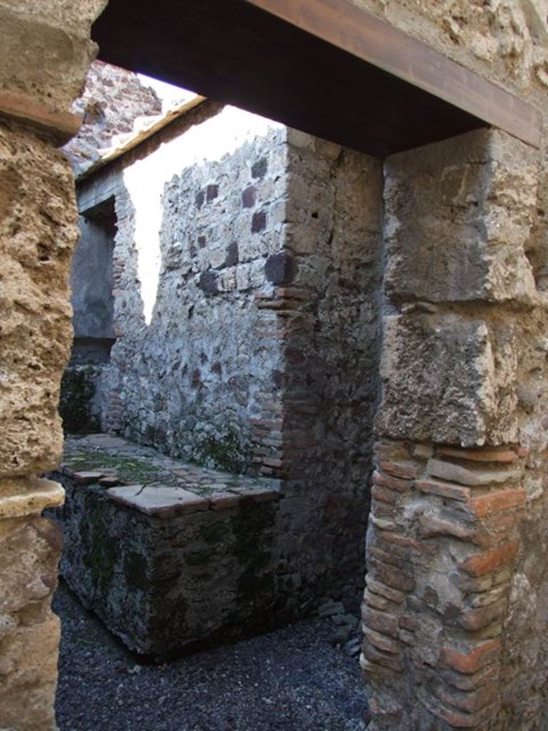 VI.11.9 Pompeii. December 2007. Room 13, doorway to kitchen.