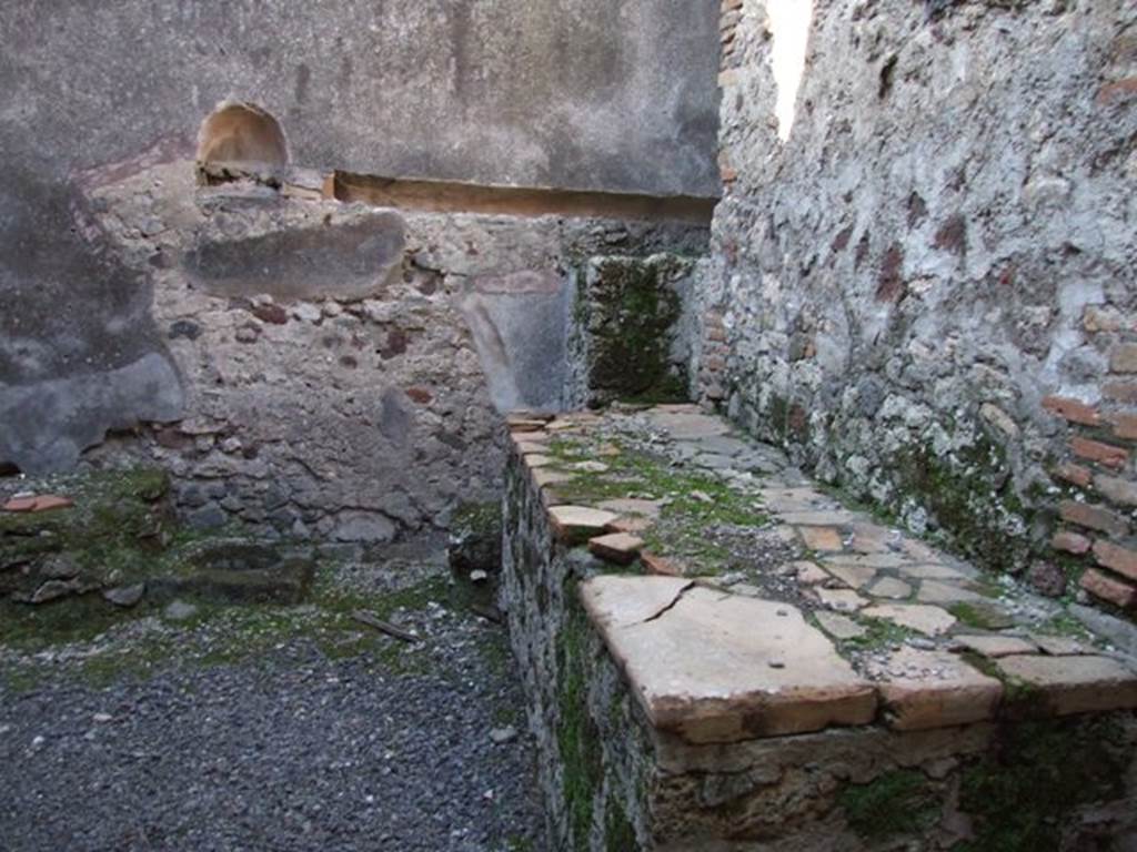 VI.11.9 Pompeii. December 2007. Room 13, kitchen next to bath area.