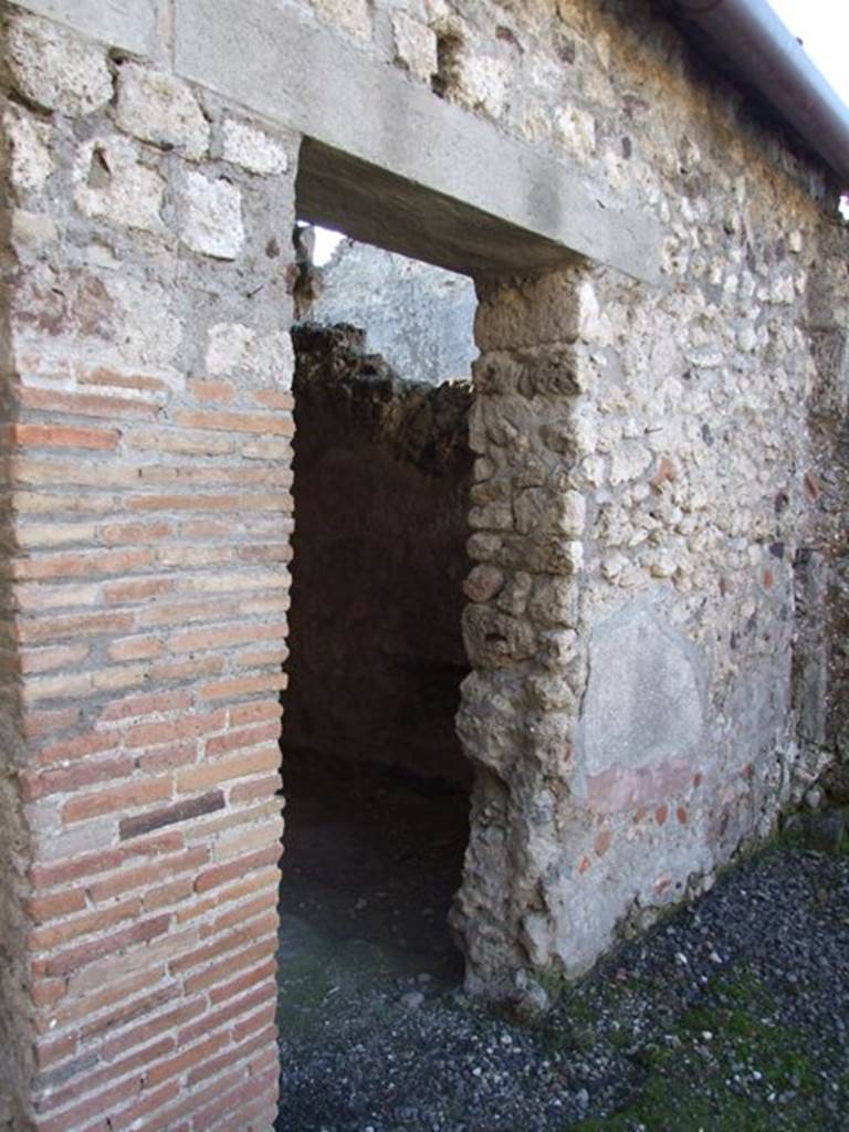 VI.11.9 Pompeii. December 2007. Room 20, doorway to baths area.