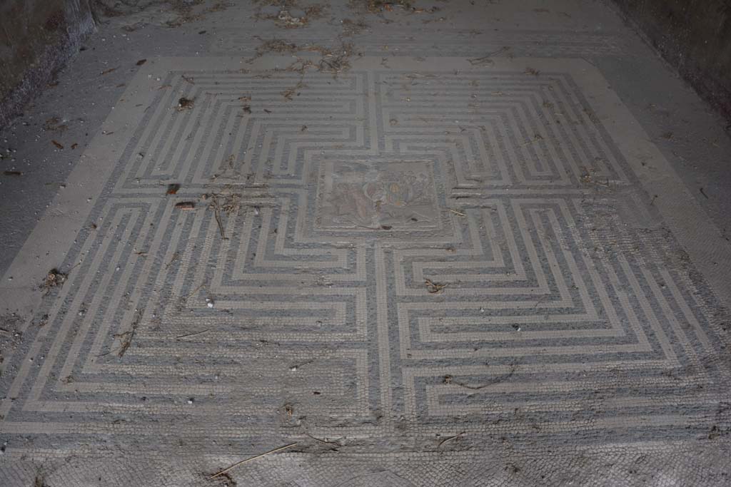 VI.11.10 Pompeii. October 2017. Room 42, looking north across “labyrinth” mosaic flooring.
Foto Annette Haug, ERC Grant 681269 DÉCOR