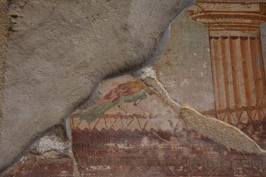 VI.11.10 Pompeii. November 2017. Room 46, detail of painted decoration from upper west wall.
Foto Annette Haug, ERC Grant 681269 DÉCOR