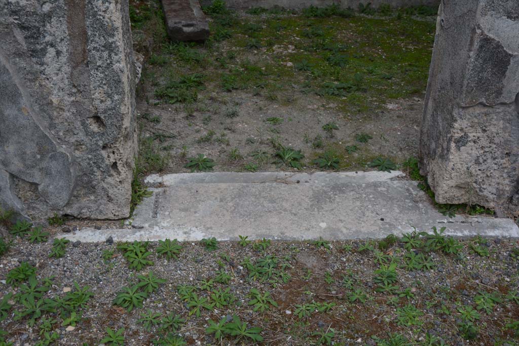 VI.11.10 Pompeii. October 2017. Room 30, threshold of doorway.   
Foto Annette Haug, ERC Grant 681269 DÉCOR