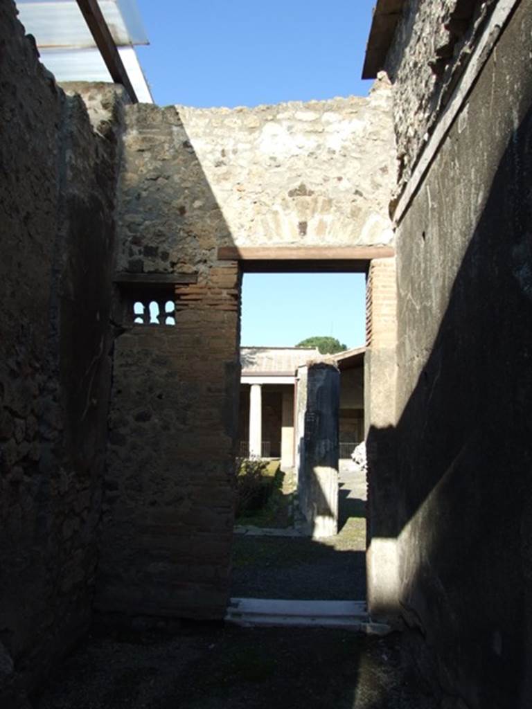 VI.11.10 Pompeii. December 2007. 
Room 34, corridor leading from atrium to south-east corner of the peristyle.