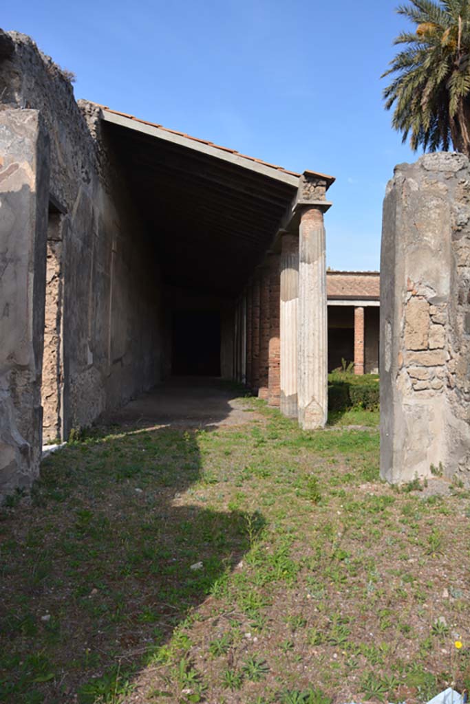 VI.11.9 Pompeii. October 2017. 
Peristyle 36, looking north towards west portico from room 38 in south-west corner. 
Foto Annette Haug, ERC Grant 681269 DÉCOR.