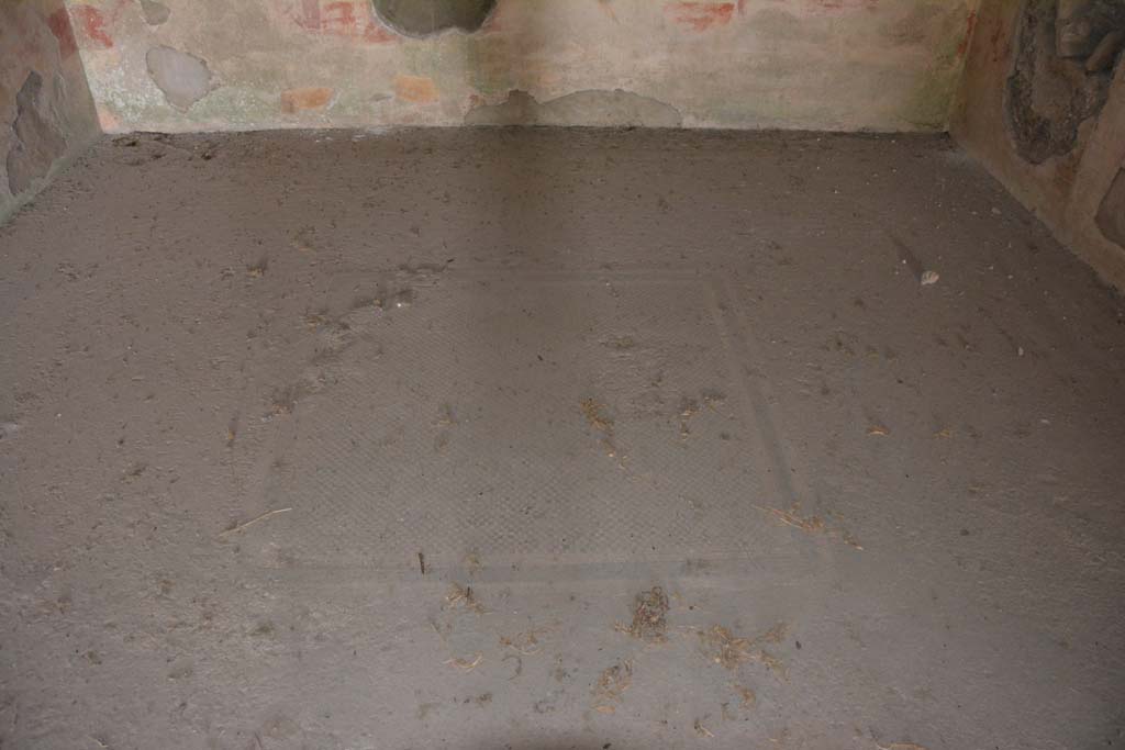 VI.11.10 Pompeii. October 2017. Room 39, central emblema in flooring at north end of room.
Foto Annette Haug, ERC Grant 681269 DÉCOR