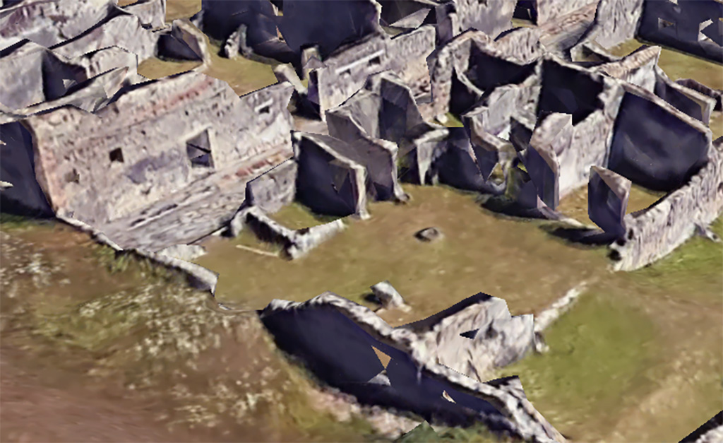 VI.11.20/19/18 Pompeii. Google Earth. 2023. Looking south-east across atrium. 
VI.15 can be seen on the upper left.  VI.11.3 can be seen in the lower right.