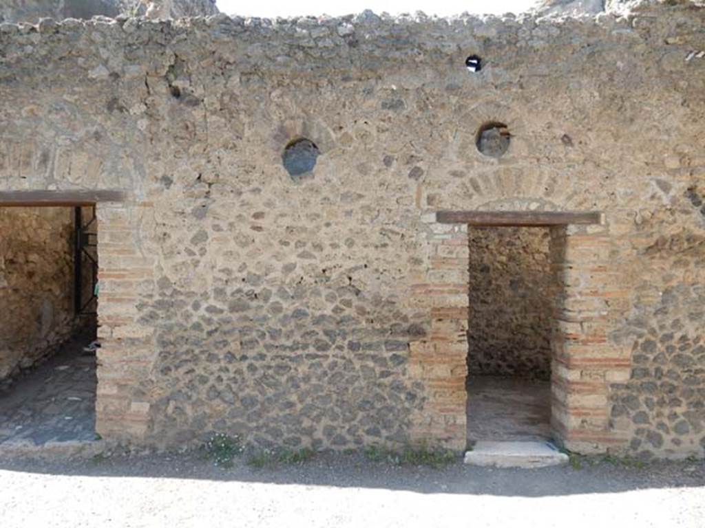 VI.12.2 Pompeii. May 2015. Two doorways to rooms in north-east corner of rear peristyle. Photo courtesy of Buzz Ferebee.