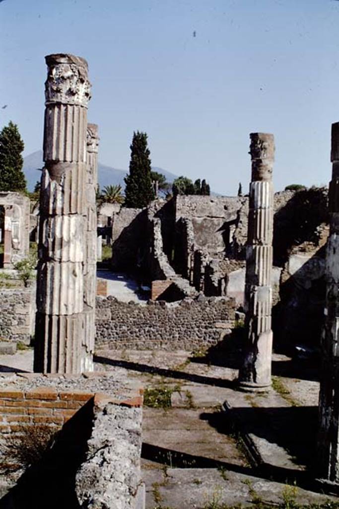 VI.12.5 Pompeii. 1968. Looking north across atrium and impluvium towards corridor in VI.12.2, on eastern side. Photo by Stanley A. Jashemski.
Source: The Wilhelmina and Stanley A. Jashemski archive in the University of Maryland Library, Special Collections (See collection page) and made available under the Creative Commons Attribution-Non Commercial License v.4. See Licence and use details.
J68f1314
