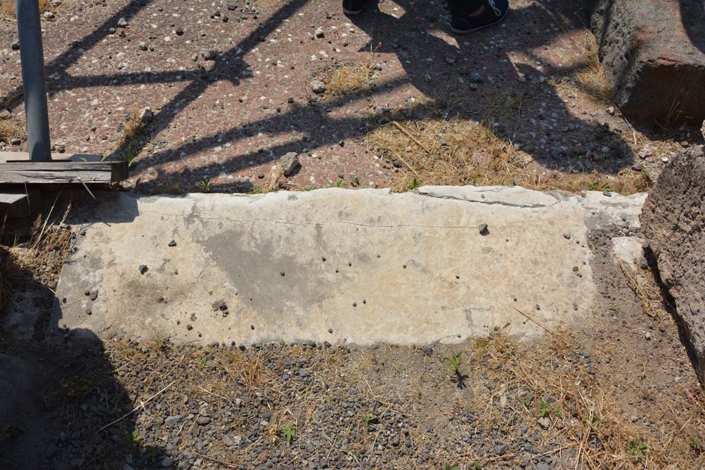 VI.12.5 Pompeii. 14th July 2017. Corridor 16, detail of threshold/sill at south end, looking south.
Foto Annette Haug, ERC Grant 681269 DÉCOR.