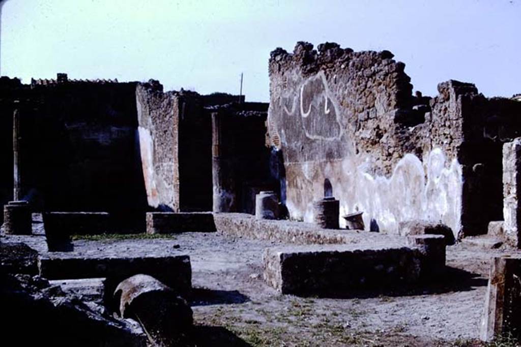 VI.13.2 Pompeii. 1966. Looking north-east across peristyle. Photo by Stanley A. Jashemski.
Source: The Wilhelmina and Stanley A. Jashemski archive in the University of Maryland Library, Special Collections (See collection page) and made available under the Creative Commons Attribution-Non Commercial License v.4. See Licence and use details.
J66f0247