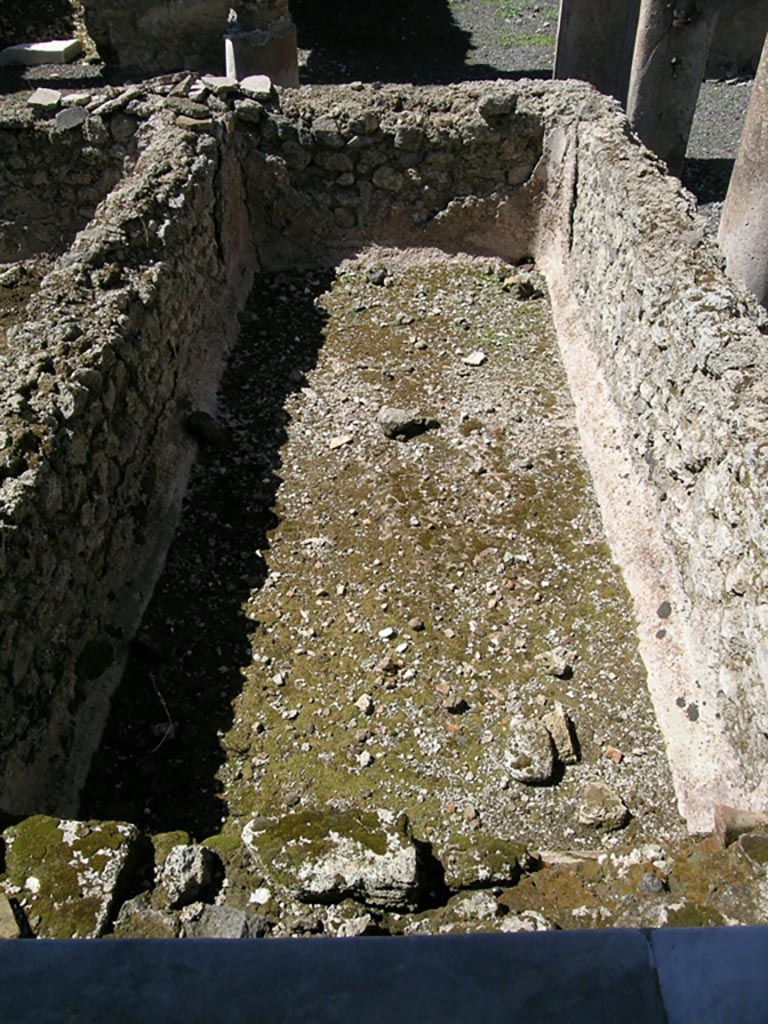 VI.14.22 Pompeii. June 2006. 
Room 12, looking north into east rinsing basin. Photo courtesy of Nicolas Monteix.