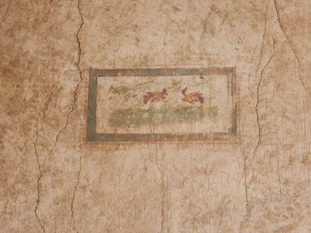 VI.15.1 Pompeii. May 2017. Painted panel from middle panel of east wall. Photo courtesy of Buzz Ferebee.