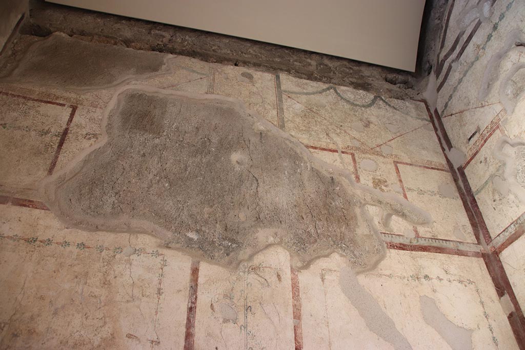 VI.15.1 Pompeii. October 2024. Cubiculum k, upper north wall. Photo courtesy of Klaus Heese.