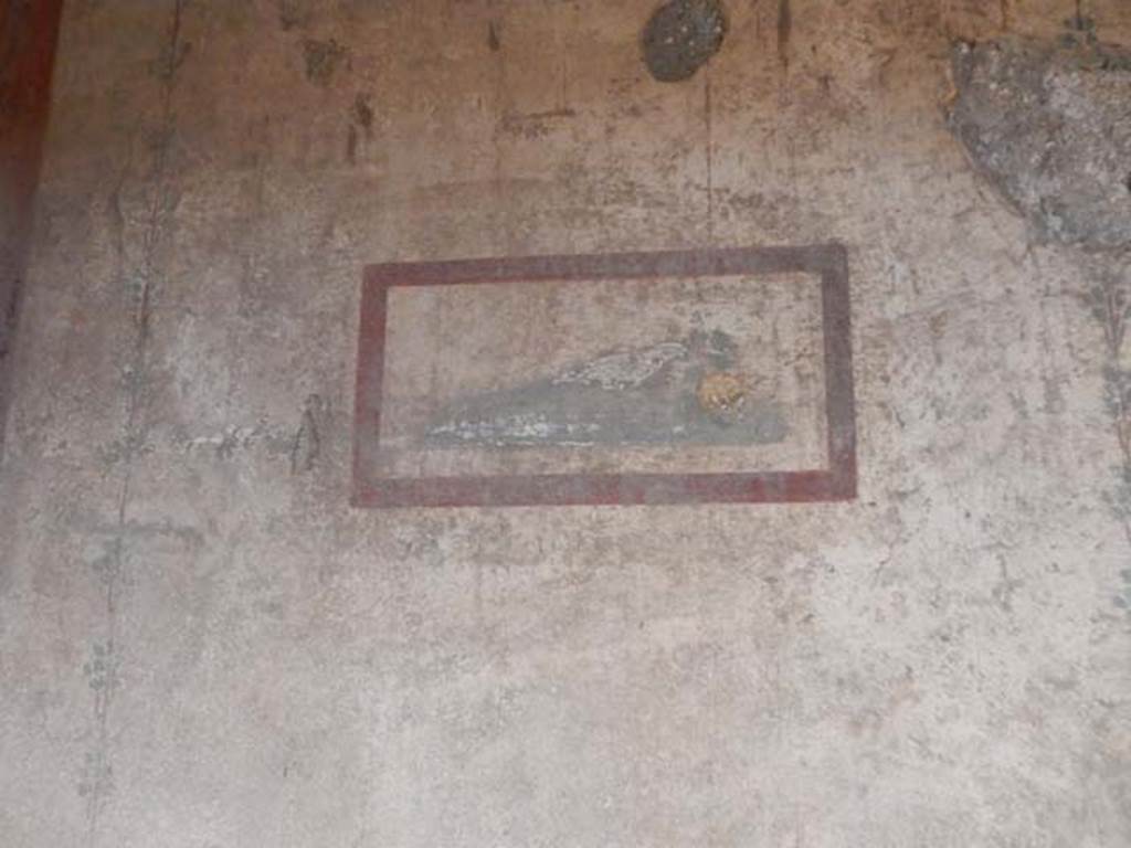 VI.15.1 Pompeii. May 2017. Painted panel from north end of east wall. Photo courtesy of Buzz Ferebee.
