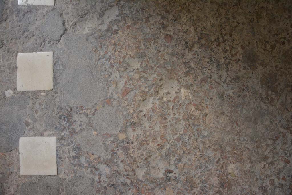 VI.15.1 Pompeii. July 2017. Detail of flooring in north-east corner of oecus.
Foto Annette Haug, ERC Grant 681269 DÉCOR.