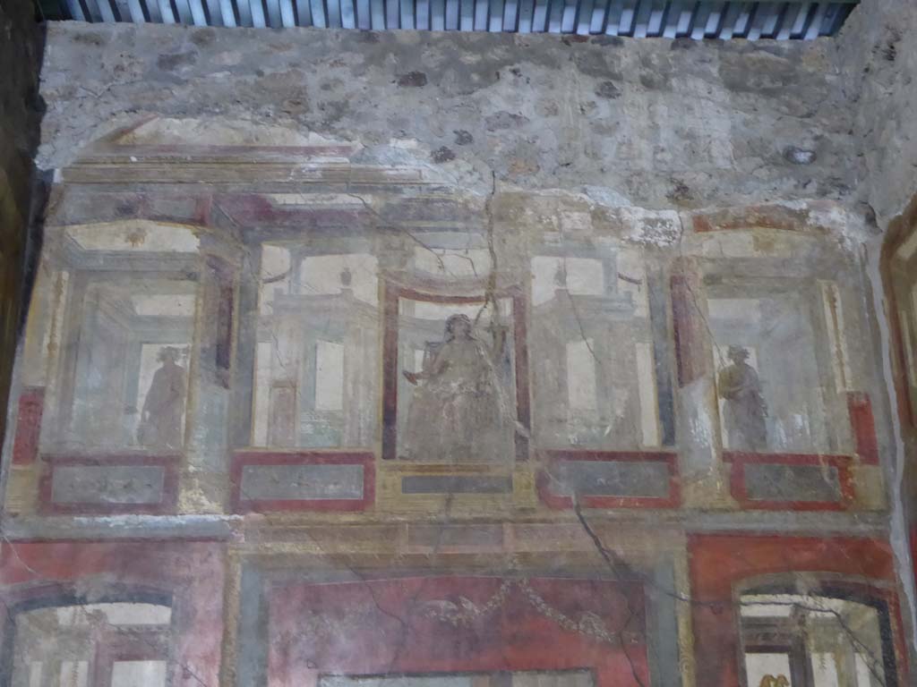 VI.15.1 Pompeii. January 2017. Upper east wall of exedra
Foto Annette Haug, ERC Grant 681269 DÉCOR.