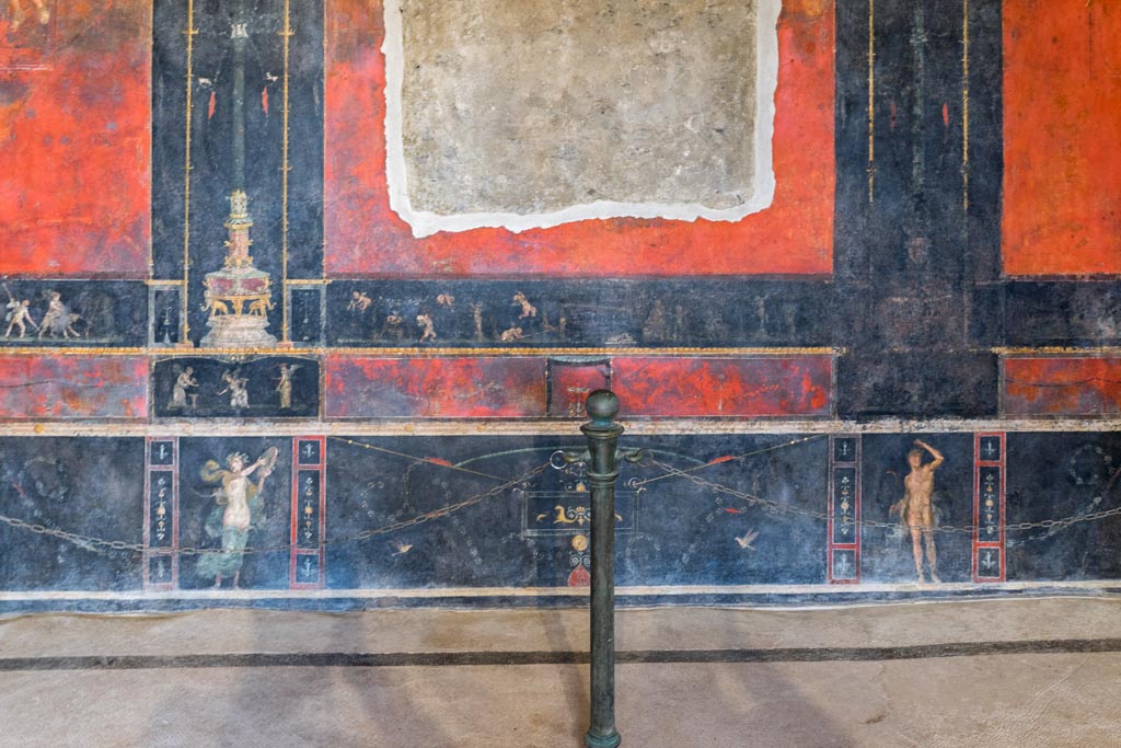 VI.15.1 Pompeii. March 2023. Centre of lower north wall. Photo courtesy of Johannes Eber.