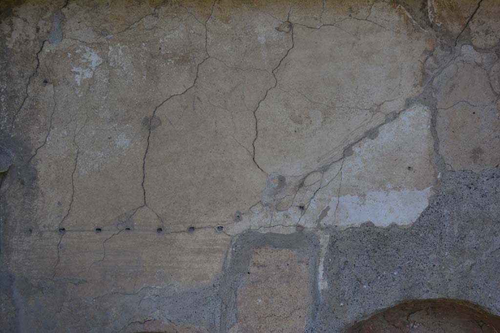 VI 15 5 Pompeii. March 2019. Room 1, detail of wall above niche on north side. 
Foto Annette Haug, ERC Grant 681269 DÉCOR.