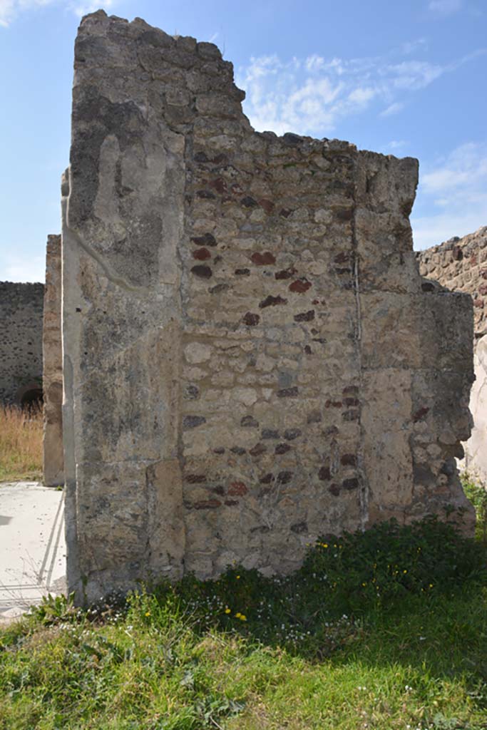VI 15 5 Pompeii. March 2019. 
Room 1, atrium, wall on north side of tablinum, on left, and south side of oecus 24, on right.
Foto Annette Haug, ERC Grant 681269 DÉCOR.