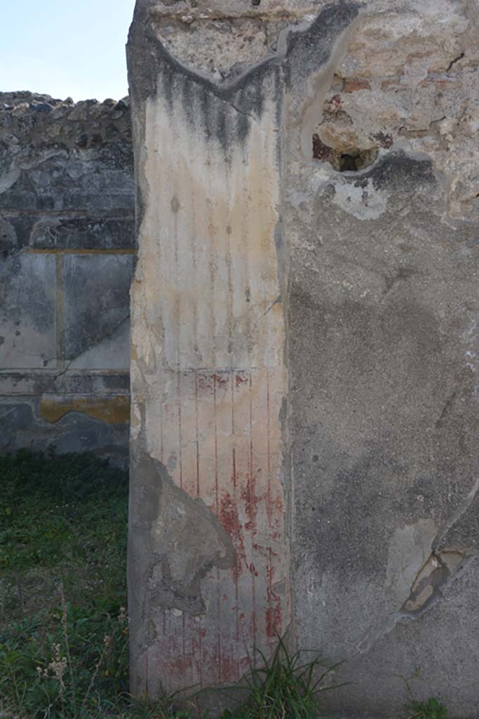 VI 15 5 Pompeii. March 2019. Tablinum 7, detail from south wall pilaster at east end.
Foto Annette Haug, ERC Grant 681269 DÉCOR.