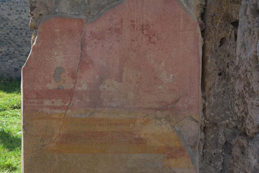 VI 15 5 Pompeii. March 2019. Oecus/triclinium 8, detail from west wall.
Foto Annette Haug, ERC Grant 681269 DÉCOR.