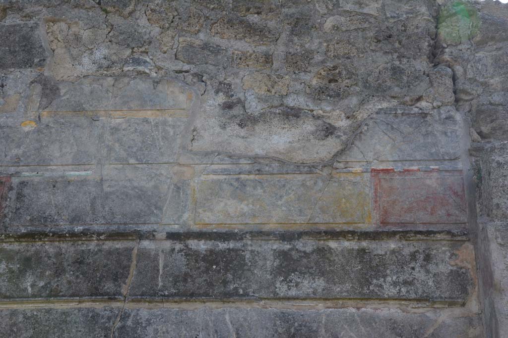 VI 15 5 Pompeii. March 2019. Oecus 24, upper south wall at west end above small doorway.
Foto Annette Haug, ERC Grant 681269 DÉCOR.