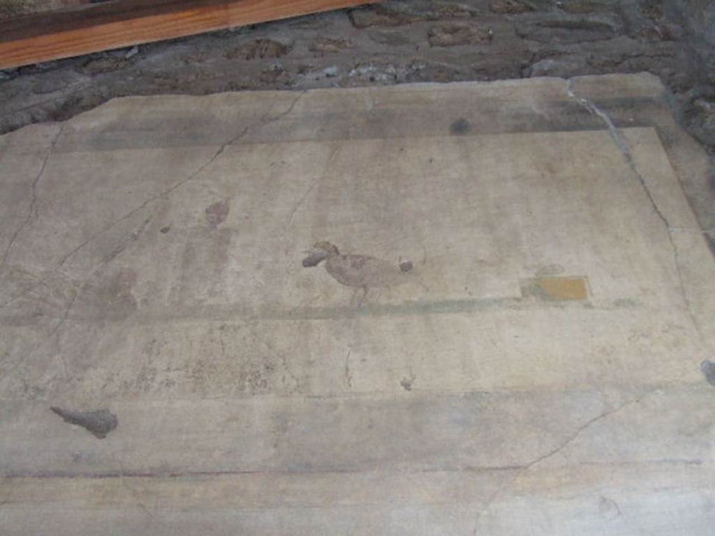 VI.16.7 Pompeii. May 2006. Entrance “A” upper south wall. Painting of still life.