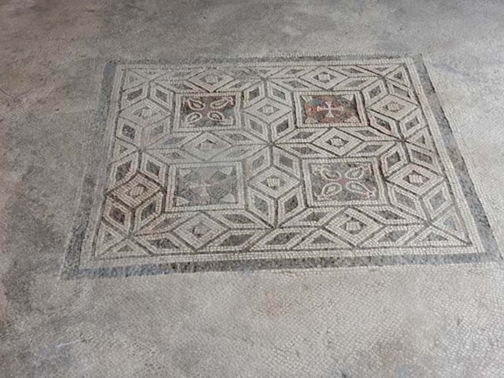 VI.16.7 Pompeii. May 2016. Room E, mosaic floor in centre of tablinum. Photo courtesy of Buzz Ferebee.