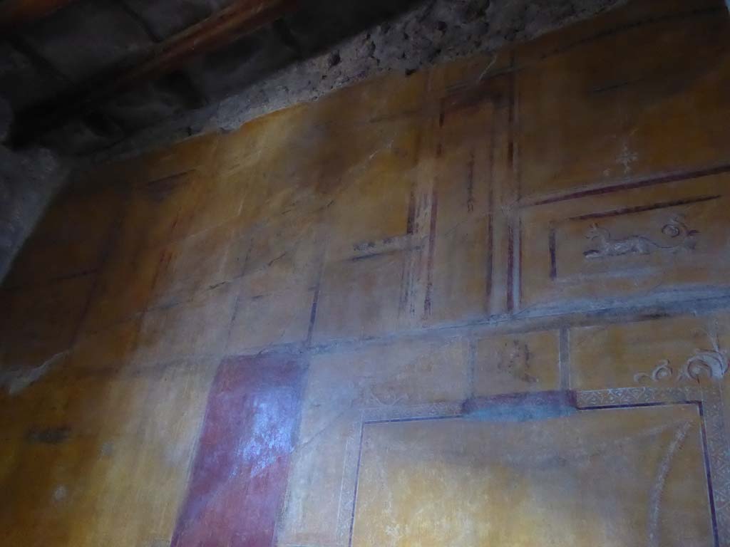 VI.16.7 Pompeii. September 2015. Room N, detail from upper west wall.
Foto Annette Haug, ERC Grant 681269 DÉCOR.