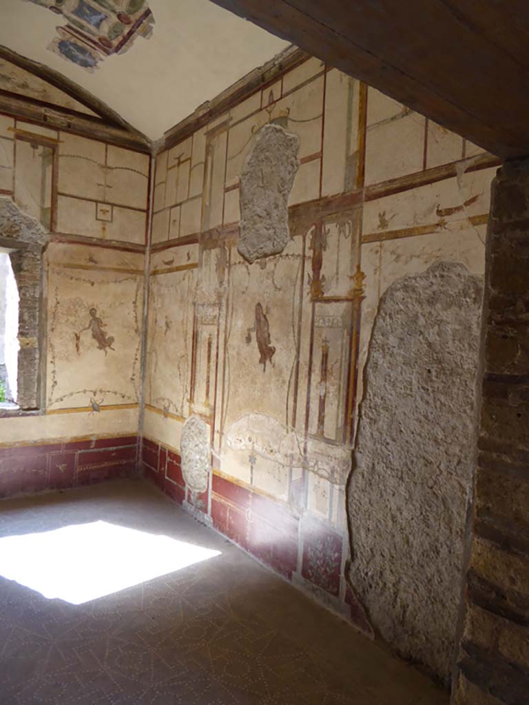 VI.16.7 Pompeii. September 2015. Room Q, looking towards north-west corner and north wall. 
Foto Annette Haug, ERC Grant 681269 DÉCOR.