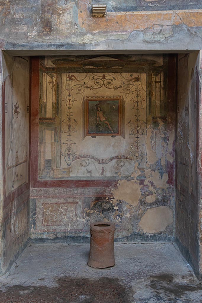 VI.16.15 Pompeii. January 2024. 
Room D, small tablinum on west side of atrium. Photo courtesy of Johannes Eber.