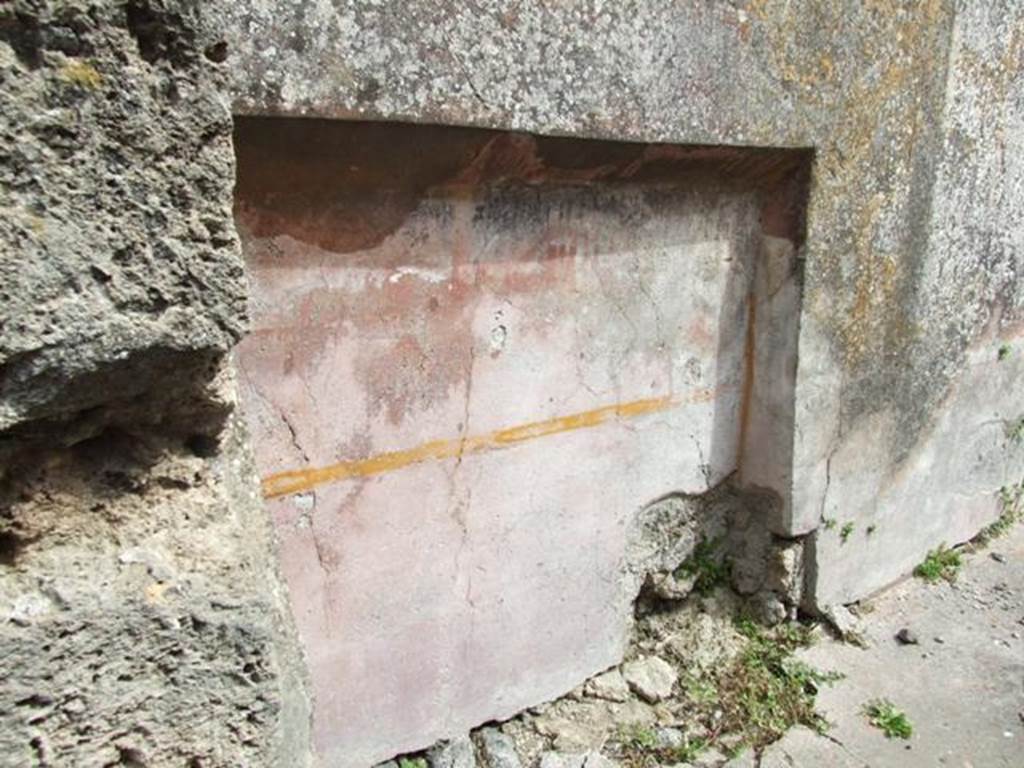 VI.16.27 Pompeii. March 2009. Room K, looking south towards recess in east wall.