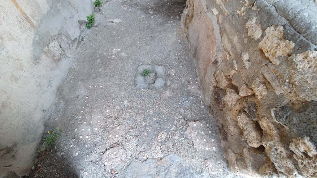 VI.16.33 Pompeii. July 2021. Looking east across flooring in bar-room on north side of counter.
Foto Annette Haug, ERC Grant 681269 DÉCOR.