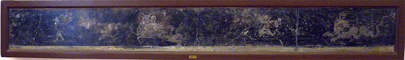 Irace property Pompeii. Predella of Aeneas and Romulus and small figurines on a black background, found 21 June 1760.
Now in Naples Archaeological Museum. Inventory number 8588.
(Found with another 5 paintings, see report of 21st and 28th June in PAH, 1, 1, 111-112).