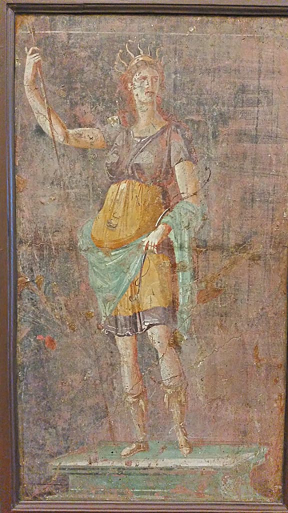 VI.17.9-10 Pompeii. Found 28th October 1763. Artemis, also known as Diana.
Now in Naples Archaeological Museum. Inventory number 9301.
November 2018. Photo courtesy of Giuseppe Ciaramella.