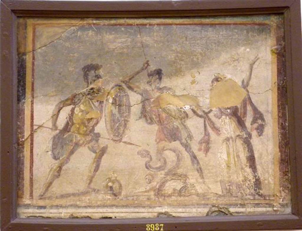 VI.17.9-10 Pompeii. Found 20-29 October 1763. The myth of Archemoros.
Now in Naples Archaeological Museum. Inventory number 8987.
