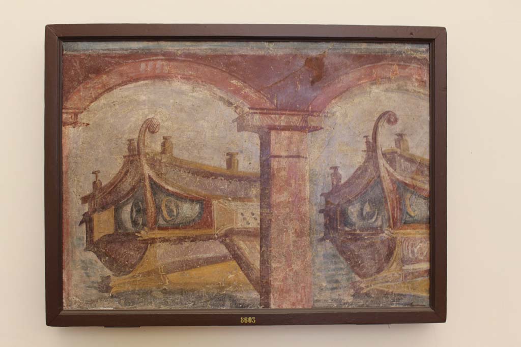 VI.17.9-10 Pompeii. July 2017. Wall painting found 12th November 1763.
Now in Naples Archaeological Museum.  Inventory number 8603.
Foto Annette Haug, ERC Grant 681269 DÉCOR.