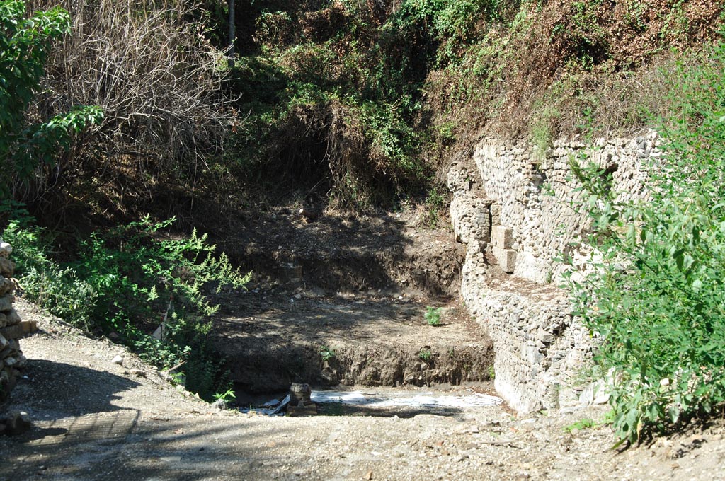 VI.17.25/23 Pompeii. September 2017. Looking north across third and lowest level of the house. 
The portico of the lower peristyle with remains of one of the columns can be seen in the centre of the above photo. 
Photo courtesy of Domenico Esposito.
According to Luigi Cicala -
“This area of the building had been partially explored in the course of the second half of the 18th century, then reburied, and again brought to light by the workings of Maiuri.”
See Pompei Insula Occidentalis: Conoscenza Scavo Restauro e Valorizzazione, ed by Greco, G; Osanna, M; Picone, R. (2020).
Rome – Bristol – “L’ERMA” di BRETSCHNEIDER, (p.533-4).