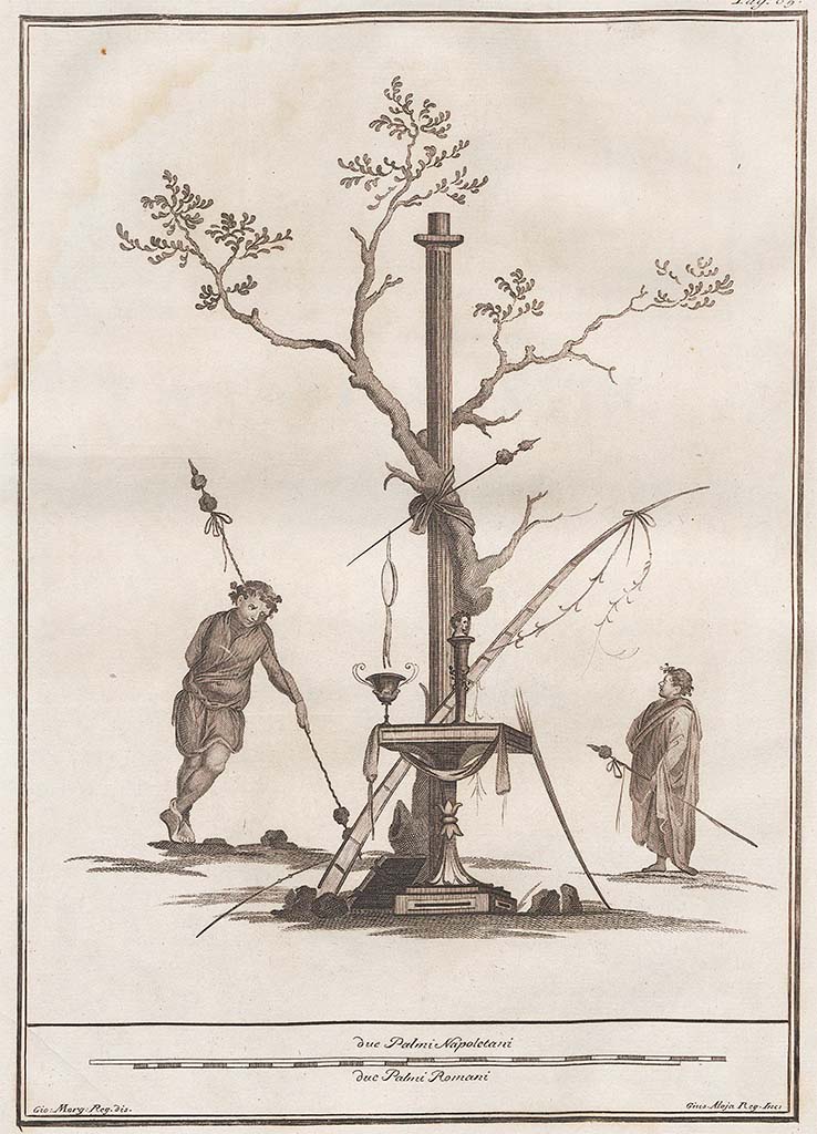 VI.17.41 Pompeii. Found on 17th November 1759. Dionysian rites.
See Antichità di Ercolano: Tomo Quarto: Le Pitture 4, 1765, Tav. XVII, p. 85.