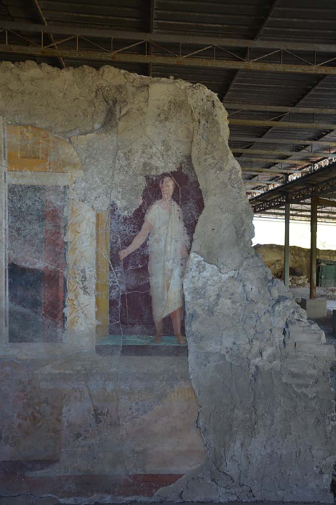 VI.17.41 Pompeii. September 2019. Painted figure from centre of south wall of exedra.
Foto Annette Haug, ERC Grant 681269 DÉCOR.