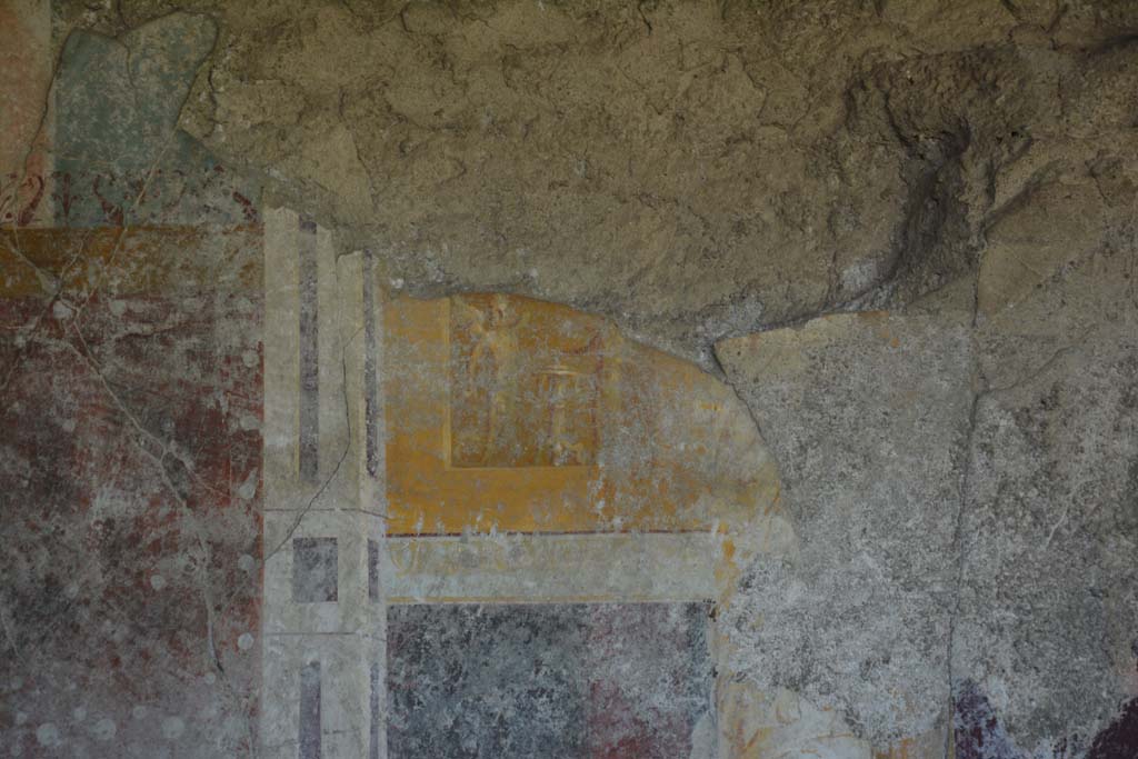 VI.17.41 Pompeii. September 2019. Detail from upper south wall in exedra 18.
Foto Annette Haug, ERC Grant 681269 DÉCOR.