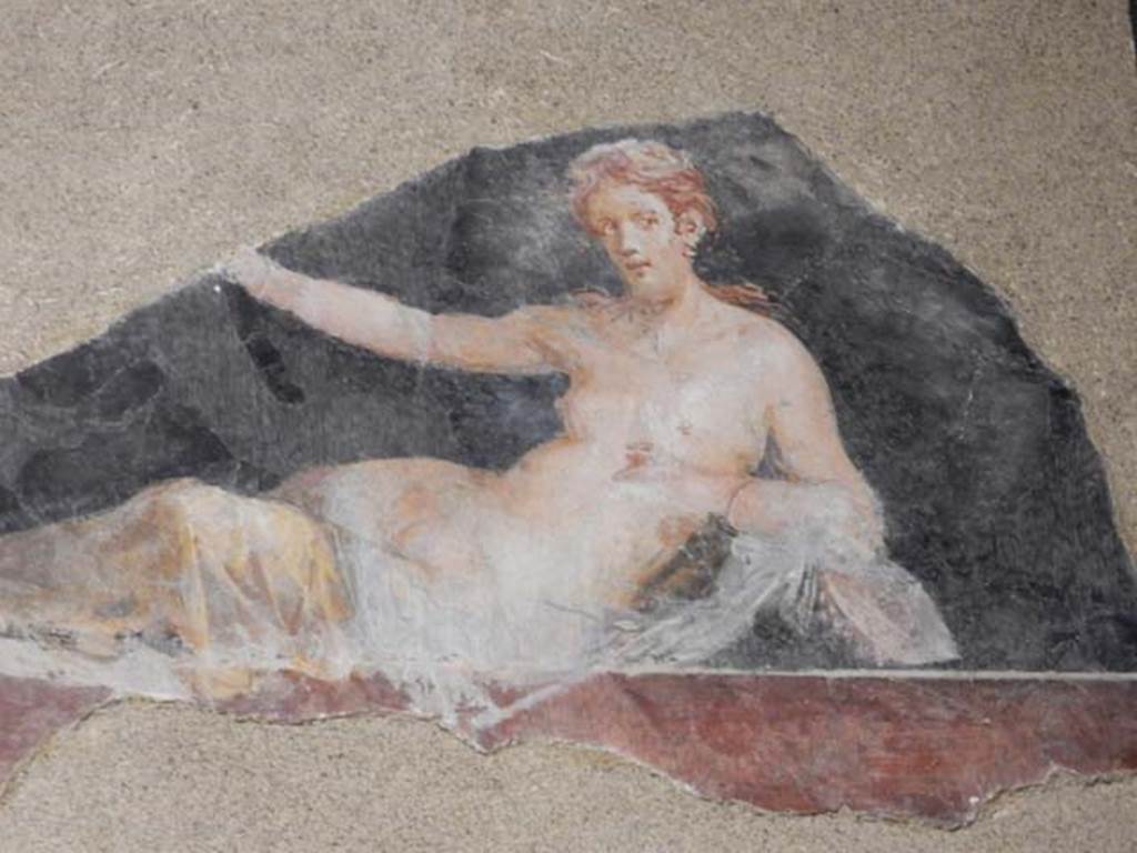 VI.17.42 Pompeii, May 2018. Detail of fresco with Maenad. Photo courtesy of Buzz Ferebee.
