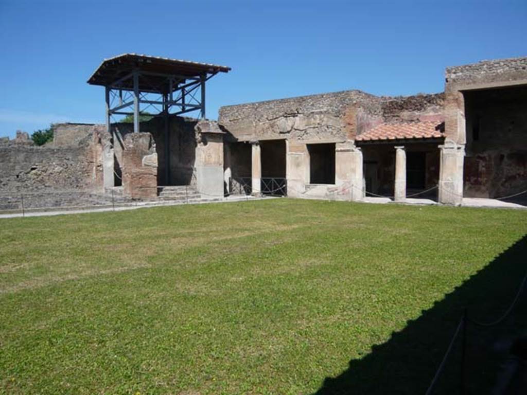 VII.1.8 Pompeii. May 2012. Looking north-west across gymnasium C. Photo courtesy of Buzz Ferebee.