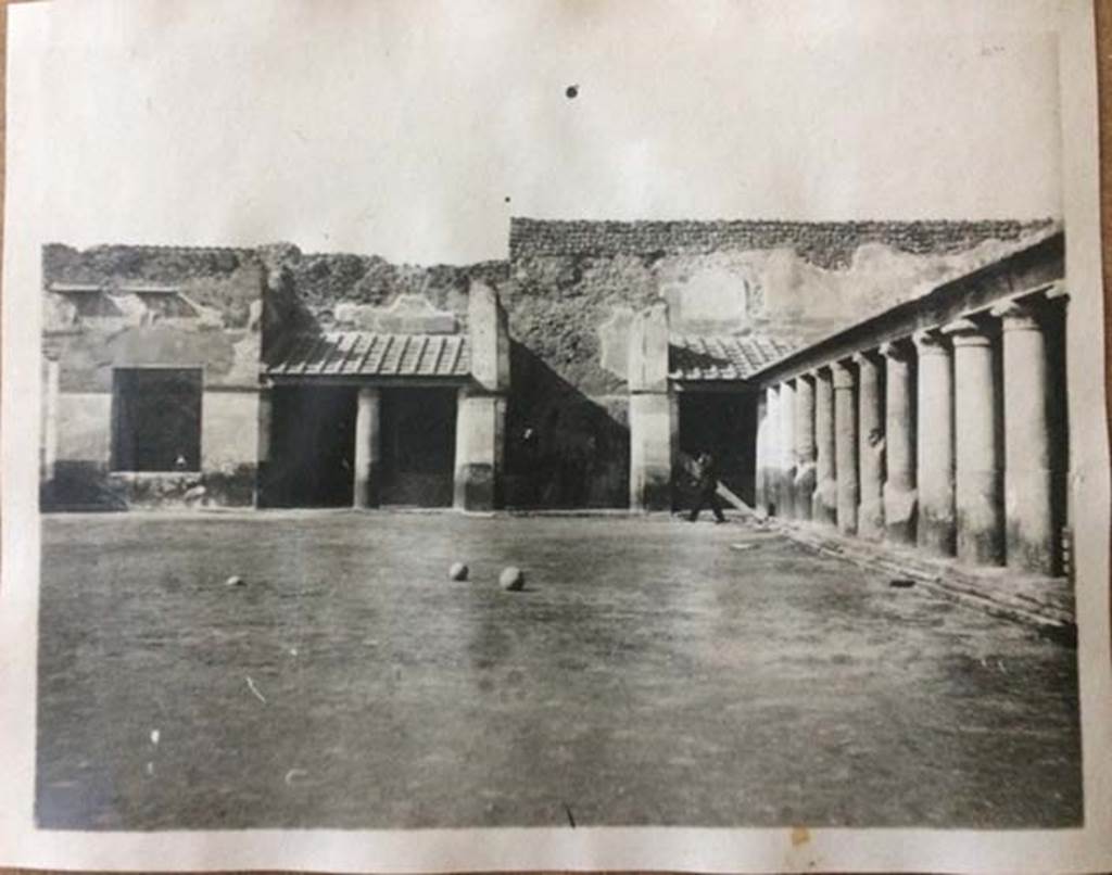 VII.1.8 Pompeii. August 27, 1904.  Looking towards north-east side of gymnasium. Photo courtesy of Rick Bauer.
